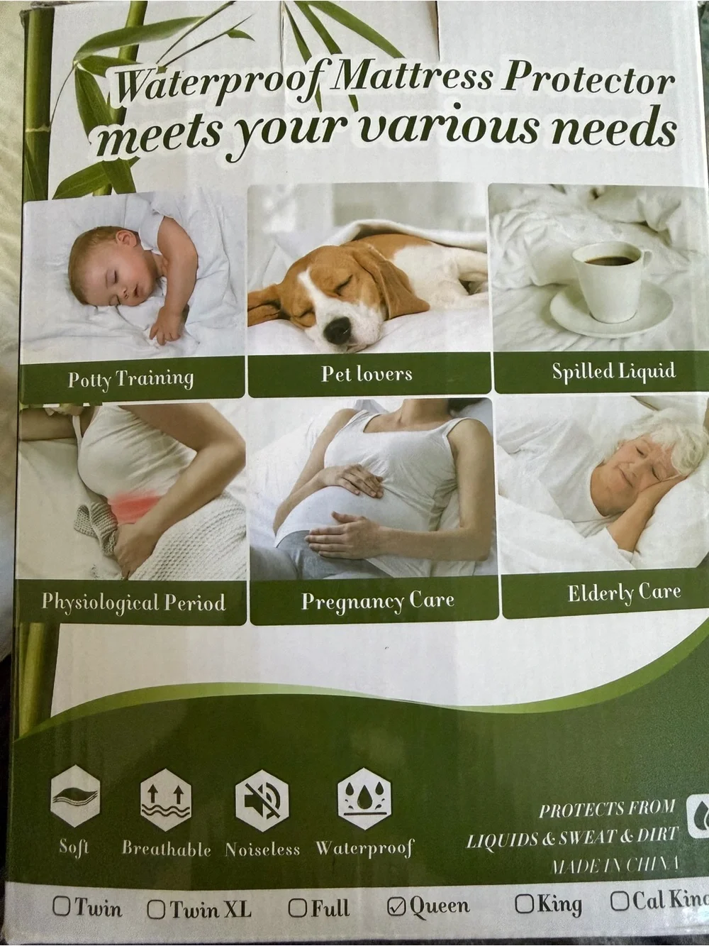 Demonia White Breathable Waterproof Mattress Protector